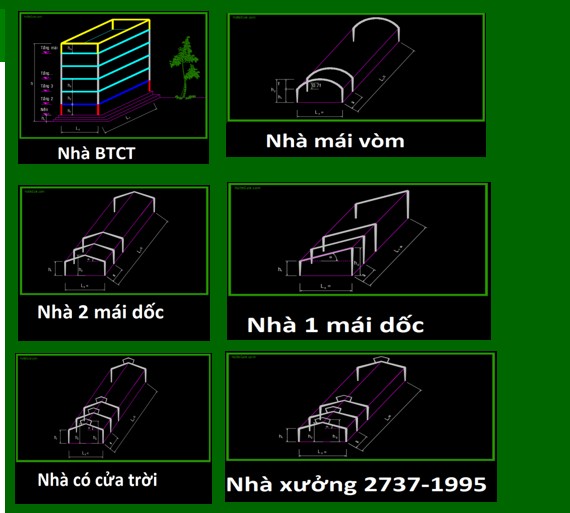 File tính tải trọng gió theo TCVN 2737-2023 với đủ các dạng nhà